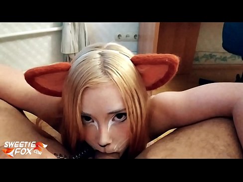 ❤️ Kitsune gbe dick ati pẹlu ni ẹnu rẹ ❤ Iwa onihoho furo ️❤